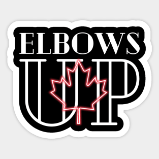 Elbows-Up Sticker